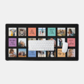 15 Foto, 6 Farbblock auf Schwarz Schreibtischunterlage (Tastatur & Maus)