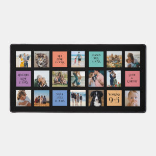 15 Foto, 6 Farbblock auf Schwarz Schreibtischunterlage