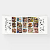 15 Foto Collage Abschluss Moderner Minimal Weiß Banner (Horizontal)