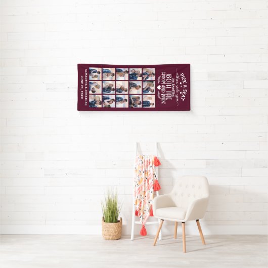 15 Foto Collage Burgund Willkommen bei unserer Hoc Banner (Insitu)