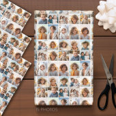 15 Foto Collage Grid - Schwarz-weiß Geschenkpapier Set