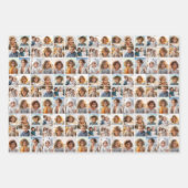 15 Foto Collage Grid - Schwarz-weiß Geschenkpapier Set (Vorderseite 3)