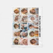 15 Foto Collage Grid - Skripttext - Schwarz-weiß Fleecedecke (Vorderseite)