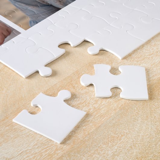 15 Foto Collage Grid - Skripttext - Schwarz-weiß Puzzle (Seite)