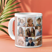 15 Foto Collage Grid - Terracotta Jumbo-Tasse