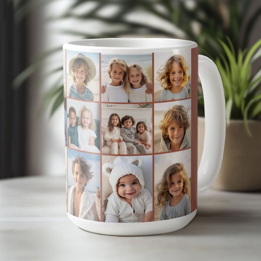 15 Foto Collage Grid - Terracotta Kaffeetasse