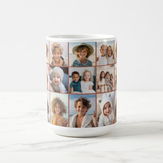 15 Foto Collage Grid - Terracotta Kaffeetasse (Mittel)