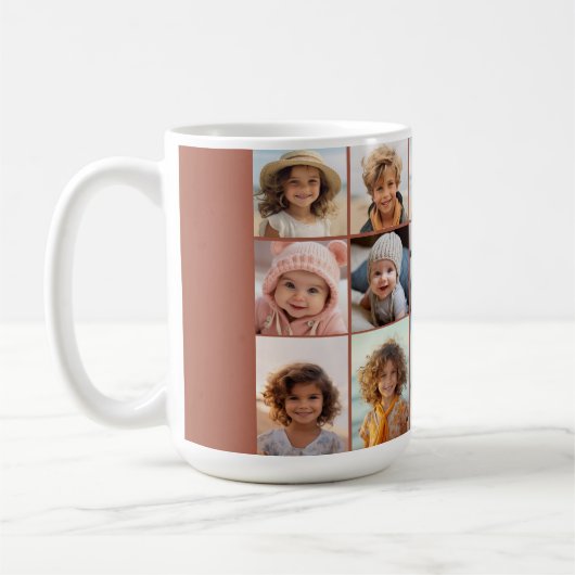 15 Foto Collage Grid - Terracotta Kaffeetasse (Links)