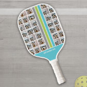 15 Foto Collage Grid überall mit Racing Stripes Pickleball Schläger