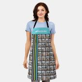 15 Foto Collage Grid überall mit Racing Stripes Schürze (Getragen)