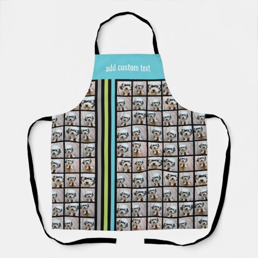 15 Foto Collage Grid überall mit Racing Stripes Schürze (Vorderseite)