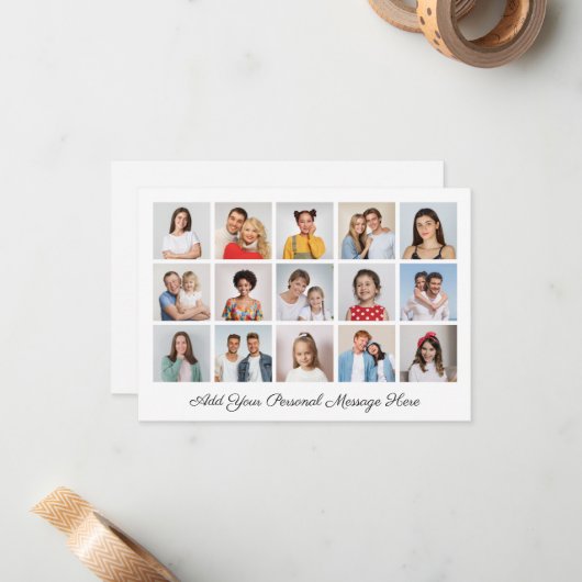 15 Fotocollage Eigene Grußkarte hinzufügen Mitteilungskarte (Vorderseite/Rückseite Beispiel)