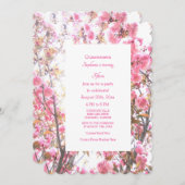 15. Fünfzehnte Geburtstag Blumenrosa Kirschblossom Einladung (Vorne/Hinten)