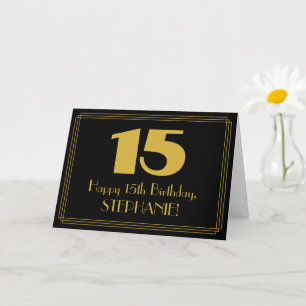 15. Geburtstag: Art Deco inspiriertes Aussehen "15 Karte