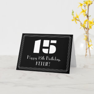 15. Geburtstag: Art Deco inspiriertes Aussehen "15 Karte