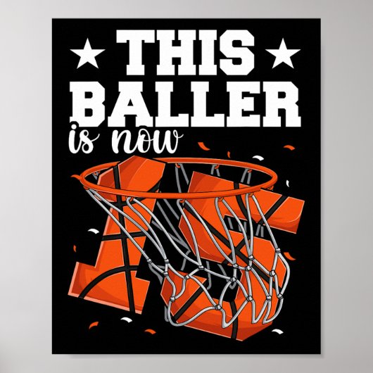 15. Geburtstag Basketballjungen Poster (Vorne)