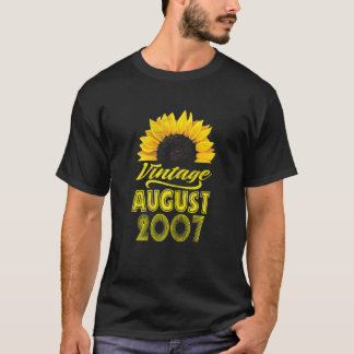 15. Geburtstag Bekleidung Sonnenblumen Vintager Au T-Shirt