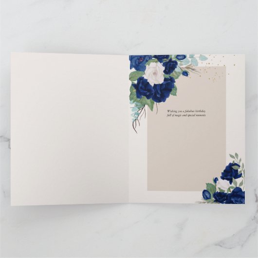 15. Geburtstag Blumennummer 15 Personalisiert Karte (Innenseite)