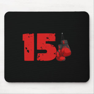 15. Geburtstag Boxen Fünfzehnjähriger Boxer Geburt Mousepad