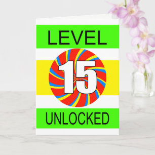 15. Geburtstag Computer Gamer Karte