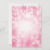 15. Geburtstag Einladung Rosa Glitzer (Rückseite)