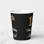 15. Geburtstag - Elegante Luxuriöse Imitate Gold L Pappbecher (Links)