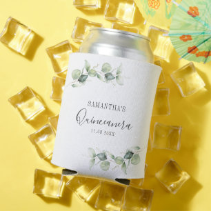 15. Geburtstag Eukalyptus Greenery Quinceanera Dosenkühler