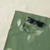 15. Geburtstag Eukalyptus Greenery Quinceanera Strandtuch (Beispiel)