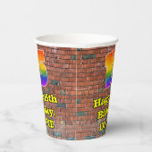 15. Geburtstag: Fun Graffiti-Inspiriert Regenbogen Pappbecher (Rechts)