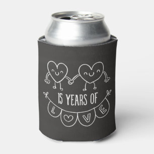 15. Geburtstag Geschenk Chalk Herzen Dosenkühler
