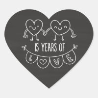 15. Geburtstag Geschenk Chalk Herzen