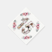 15. Geburtstag Girl Blume Foto Collage White Serviette (Ecke)