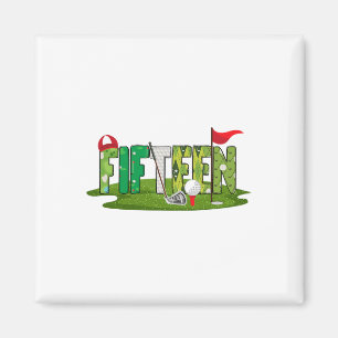 15. Geburtstag Golf Thema 15 Jahre Alte Kinder Spo Magnet