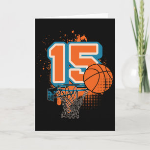 15. Geburtstag Junge Sketll Spieler Sketll 15 Jahr Karte