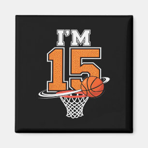 15. Geburtstag Jungen Sketll Spieler Sport 15 Jahr Magnet