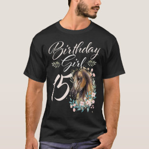 15. Geburtstag Mädchen Pferd  15 Jahre alt Bday T-Shirt
