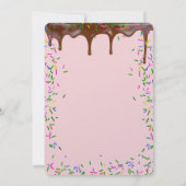 15. Geburtstag mit Schokoladeneis und Sprinklen Einladung (Rückseite)