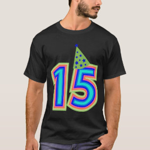 15. Geburtstag Niedlich 15 Jahre alter Regenbogenj T-Shirt