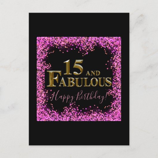 15. Geburtstag Postkarte (Vorderseite)