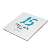 15. Geburtstag quiencenera fügen Datum Jahr blauen Fliese (Seite)