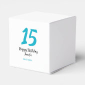 15. Geburtstag quiencenera fügen Datum Jahr blauen Geschenkschachtel (Rückseite)