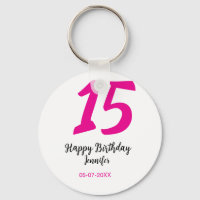 15. Geburtstag quiencenera fügen Datum Jahr rosa T