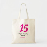 15. Geburtstag quiencenera fügen Datum Jahr rosa T