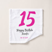 15. Geburtstag quiencenera fügen Datum Jahr rosa T