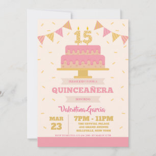 15. Geburtstag Quinceañera Einladung