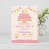 15. Geburtstag Quinceañera Einladung (Stehend Vorderseite)