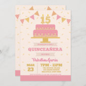 15. Geburtstag Quinceañera Einladung (Vorne/Hinten)