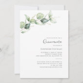 15. Geburtstag Quinceanera Eucalyptus Foliage Invi Einladung (Vorderseite)