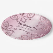 15. Geburtstag Quinceanera Name Pappteller (Schrägansicht)