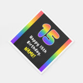 15. Geburtstag: Rainbow Spectrum # 15, Individuell Serviette (Ecke)